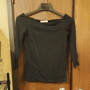 Zara Black Long Sleeve Top